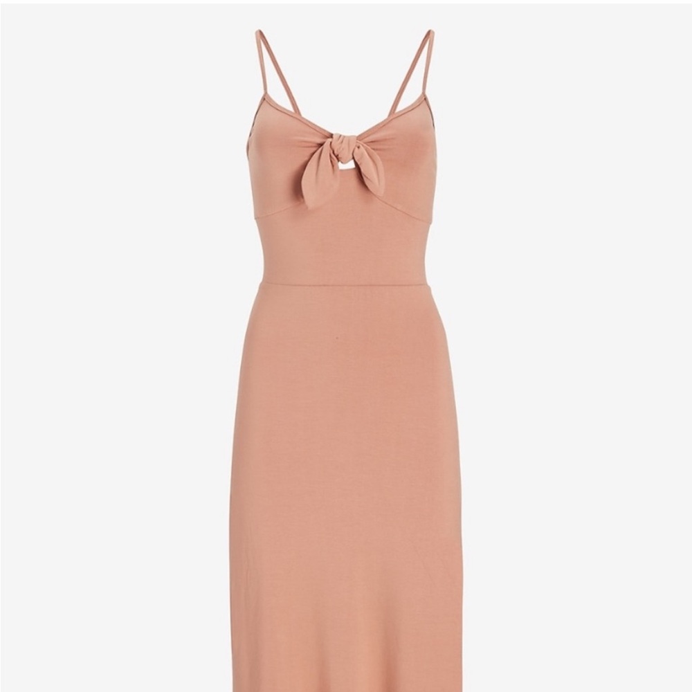 Express Tie Front Maxi Sundress dusty pink size large